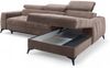 AX LIVING Braun Eckcouch mit Schlaffunktion Arkucio Mini 260 cm R Bild 4