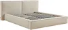 Vente-unique - TAVESO Bett SamtStoff Beige - B 214 cm x H 92 cm x L 234 cm Bild 3