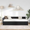 vidaXL Eckbettgestell mit Kopfteil Schwarz 100 cm x 200 cm Samt 42016096 Bild 3