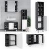 Badmöbel-Set Fynn Anthrazit 3 Teile, mit Midischrank Tür groß Vicco Bild 2
