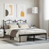 Doppelbett, Bettgestell Modernen mit Kopfteil Metall Schwarz 140x190 cm d468e Bild 2