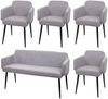 MCW Essgruppe MCW-L13-Set-4, (Set, 5er), Hohe Stoffqualität, Schraubfüße zum Ausgleichen von Bodenunebenheiten Bild 2