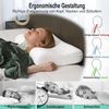 LAMB Höheneinstellbares Memory Foam Nackenstützkissen, Polyester, Weiß, 60x36 cm Bild 2