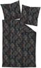 Janine Carmen Mako Jersey Bettwäsche 155x220 Punkte Retro schwarz sand 55073-6 Bild 2