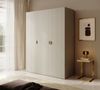 Selsey 'Moonir' Kleiderschrank 3-türig mit 2 Kleiderstangen, greige 200 x 150 x 57 cm Bild 3
