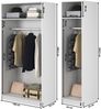 Selsey 'Moonir' Kleiderschrank 3-türig mit 2 Kleiderstangen, greige 200 x 150 x 57 cm Bild 5