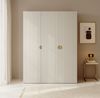 Selsey 'Moonir' Kleiderschrank 3-türig mit 2 Kleiderstangen, greige 200 x 150 x 57 cm Bild 2
