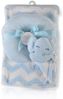 Cangaroo Babydecke Sammy Größe 90x75 cm kuschelige Babydecke Nackenkissen blau Bild 2