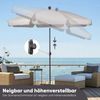 Sekey Balkonschirm 200cm Sonnenschirm Rund Gartenschirm Terrassenschirm mit UV-Schutz 50+, Balkonschirm höhenverstellbar, Stabiler Sonnenschirm knickbar Bild 3