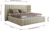 Polsterbett GOLETTA CLASSIC 180 x 200 cm mit gepolstertem Kopfteil, stabilem Bettrahmen, Lattenrost und Bettkasten mit Gasdruckfedern, Doppelbett, zeitloses Design Foam Matratze - Beige Velvet - MIRO LUX Bild 4