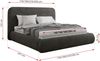 Bett mit Stauraum Polsterbett BENEA CLASSIC, Doppelbett mit Lattenrost Gepolstertes Kopfteil Gasdruckfeder Schlafzimmerbett Multipocket Matratze - 200 x 200 cm - Dunkelgrau Velvet - ELORI LUX Bild 4