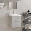 vidaXL Badschrank mit Spiegel Betongrau Holzwerkstoff 804867 Bild 1