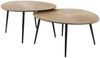 KAWOLA Couchtisch TIBALI Set 2-tlg. Metall bronze oval 43 x 60 x 77 cm Bild 3