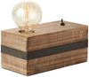 BRILLIANT Lampe Woodhill Tischleuchte antik/schwarz | 1x A60, E27, 30W, g.f. Normallampen n. ent. | Mit Kippschalter | Für LED-Leuchtmittel geeignet Bild 2