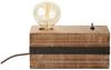 BRILLIANT Lampe Woodhill Tischleuchte antik/schwarz | 1x A60, E27, 30W, g.f. Normallampen n. ent. | Mit Kippschalter | Für LED-Leuchtmittel geeignet Bild 5