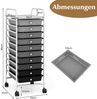 Rollwagen mit 10 Stapelbaren Schubladen Rollcontainer Badrollwagen Badtrolley Badregal Bild 2