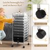 Rollwagen mit 10 Stapelbaren Schubladen Rollcontainer Badrollwagen Badtrolley Badregal Bild 4