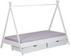 Homestyle4u Tipibett mit 2 Bettkästen, Holz weiß, 90x200 cm Bild 5