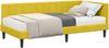 vidaXL Eckbettgestell mit Matratze mit Kopfteil 2 pcs Gelb Samt 3393894 Bild 2