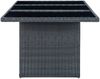 vidaXL Gartentisch Dunkelgrau Poly Rattan und Hartglas 313309 Bild 3
