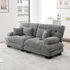 Modulares 2-Sitzer Sofa H 81 x T 220 x B 77 cm aus Chenille in Grau Bild 3