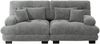 Modulares 2-Sitzer Sofa H 81 x T 220 x B 77 cm aus Chenille in Grau Bild 4