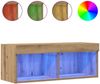 vidaXL TV-Schrankset Artisan-Eiche 80 x 30 x 30 cm Holzwerkstoff 862202 Bild 2