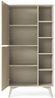 Bettso 'FIRR' Standregal mit goldenen Griffe, Holzwerkstoff Beige 160x38x80 cm Bild 2