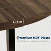 GarveeMore Esstisch Runder Esstisch Wohnzimmertisch Baumkantentisch Gartentisch (1 Tisch), Moderner runder Küchentisch 119 cm Durchmesser für 4-6 Personen Bild 4