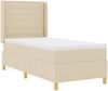vidaXL Boxspringbett mit LED-Lichtleisten Creme 90 x 190 cm Stoff 3343607 Bild 2