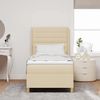 vidaXL Boxspringbett mit LED-Lichtleisten Creme 90 x 190 cm Stoff 3343607 Bild 4