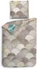 Heckett & Lane Mako-Satin Eco Bettwäsche 155x220 Arana Muscheln Bögen Wende bunt Bild 2