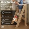 Bellabino 'Tay' Lernturm für Kinder ab 1 Jahr, Tritt 2-fach höhenverstellbar, natur, Birke Sperrholz, klappbar, Tritthocker bis 50 kg belastbar Bild 5