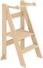 Bellabino 'Tay' Lernturm für Kinder ab 1 Jahr, Tritt 2-fach höhenverstellbar, natur, Birke Sperrholz, klappbar, Tritthocker bis 50 kg belastbar Bild 2