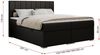 Boxspringbett mit 2 Bettkästen, Matratze und Topper, Polsterbett - ALLY - 160x200cm - Schwarz Kunstleder - H3 Bild 5