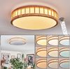 hofstein Deckenleuchte Deckenlampe aus Metall/Bambus/Kunststoff in Weiß/Natur, ohne Leuchtmittel, im modernen Boho-Design, CCT einstellbar mit Fernbedienung Bild 5