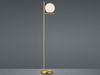 Retro Stehlampe PURE Messing mit Glaskugel Lampenschirm Weiß, Höhe 150cm Bild 3