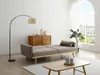 Vente-unique - ESME Sofa Stoff Schokoladenbraun - B 89 cm x H 85 cm x L 216 cm Bild 2