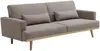 Vente-unique - ESME Sofa Stoff Schokoladenbraun - B 89 cm x H 85 cm x L 216 cm Bild 4