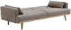 Vente-unique - ESME Sofa Stoff Schokoladenbraun - B 89 cm x H 85 cm x L 216 cm Bild 5