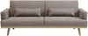 Vente-unique - ESME Sofa Stoff Schokoladenbraun - B 89 cm x H 85 cm x L 216 cm Bild 3