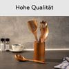 Hanseküche Küchenorganizer-Set Küchenhelfer Set, (Umfassendes Küchenset, 5-tlg, Holzlöffel und Nudelschöpfer, Grillzange, Schneebesen, Pfannenwender), Set aus Holz Bild 2