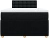 vidaXL Boxspringbett mit Matratze Schwarz 120x200 cm Stoff 3287439 Bild 4