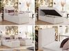 Boxspringbett TILIANO 90x200 Cord inkl. Bettkasten, Einzelbett 7-Zonen Multipocket-Matratze & Topper, Modernes Design mit hohem Kopfteil - Beige Cordstoff - H3 - Topper Visco Bild 2
