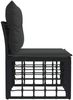 vidaXL Modulares Outdoor-Sofa ohne Armlehnen Schwarz Poly-Rattan 42026731 Bild 5
