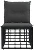 vidaXL Modulares Outdoor-Sofa ohne Armlehnen Schwarz Poly-Rattan 42026731 Bild 4