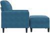 vidaXL Sessel mit Hocker Blau 60 cm Samt 3278266 Bild 4