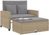vidaXL Gartensofa mit Kissen 2-Sitzer Beige Poly Rattan 365136 Bild 4