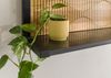 Wandregal Akazie 120x25x25 natur lackiert / Marmor schwarz LONDON #125 Bild 4