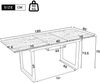 Esstisch ausziehbar B 140/180 x T 80 x H 75 cm, MDF in Eicheoptik, Metallgestell, Industrial-Stil Bild 5